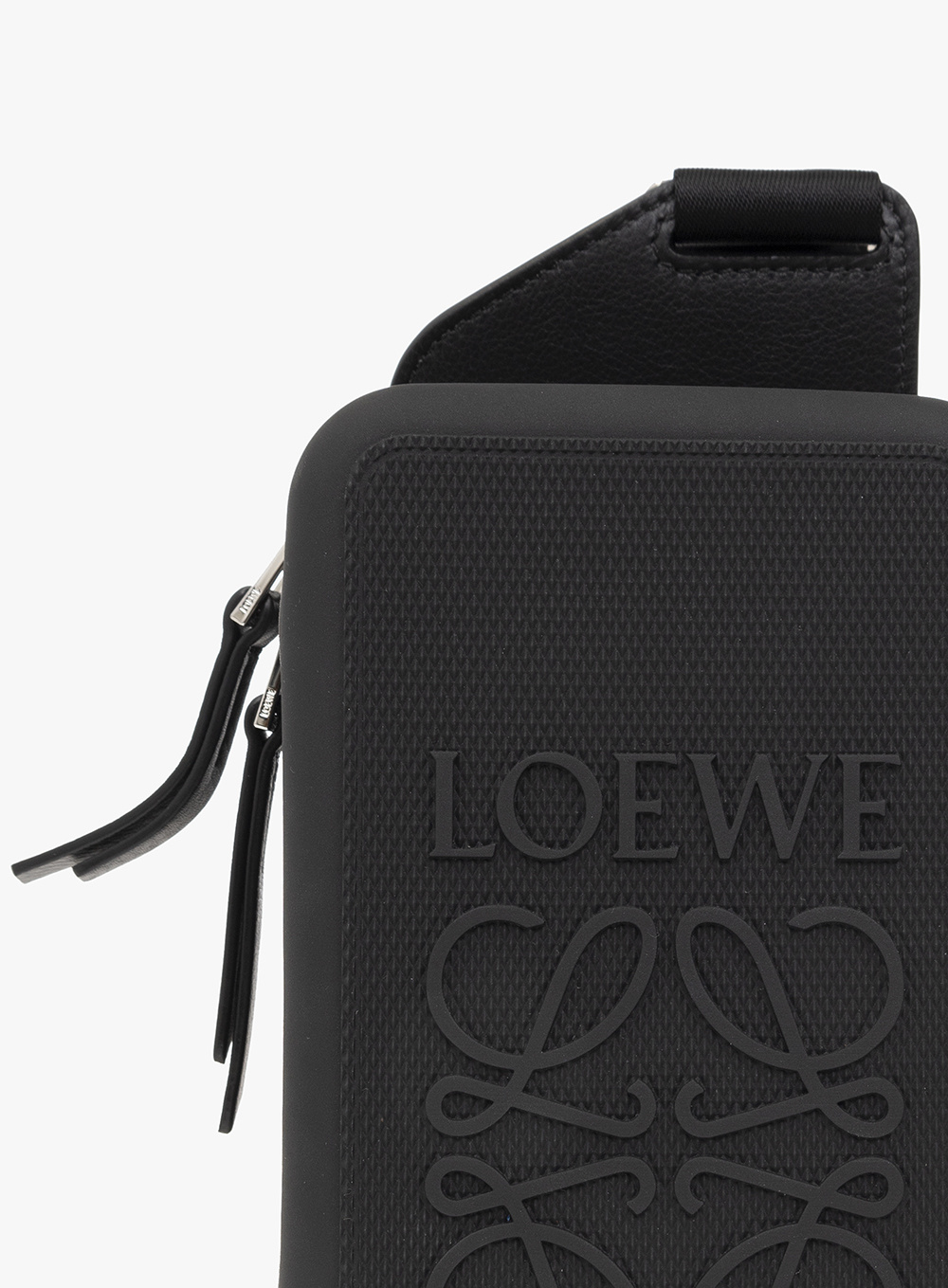 loewe leather trimmed basket bag - Black 'Molded Sling